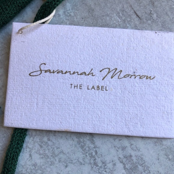 Savannah Morrow Triangle Knit Top Emerald Green NWT - Picture 4 of 9